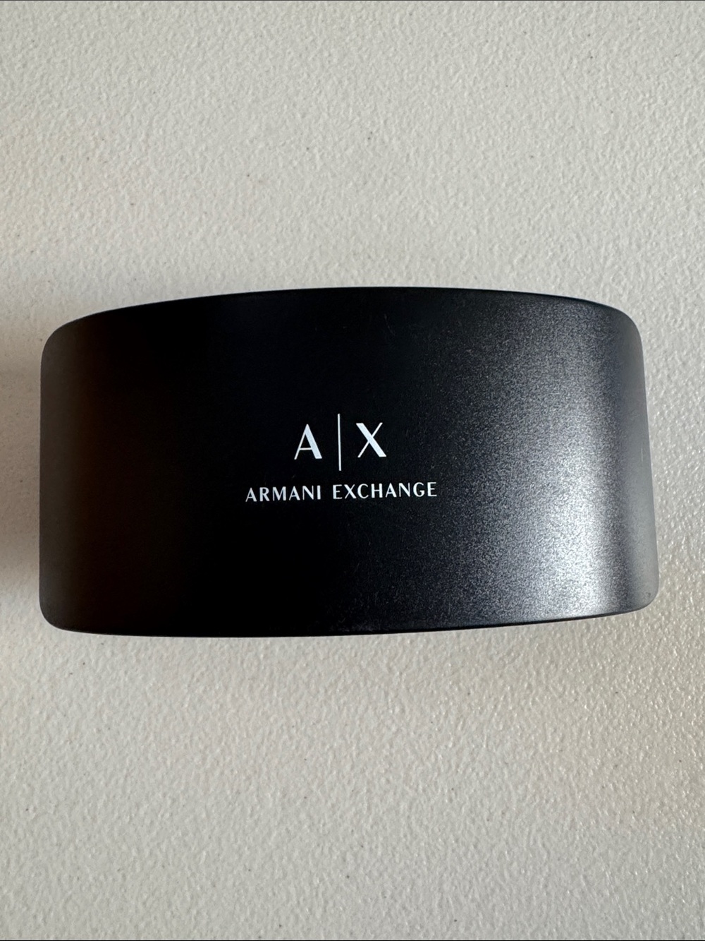 Armani Exchange Black Sunglasses Case with White A|X Logo